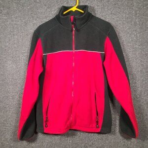 L.L. Bean Polartec Men's Medium Full Zip Fleece Jacket Red and Black